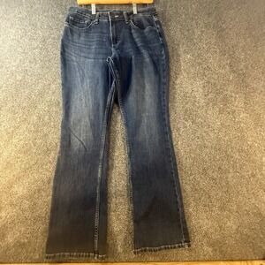 Lee Legendary Womens Jeans 10 Medium Bootcut Mid Rise Stretch Dark Wash